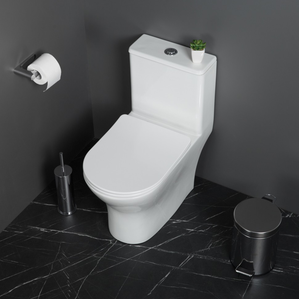 Унитаз-моноблок с сиденьем BelBagno LOUNGE BB8618CPR-MN/SC