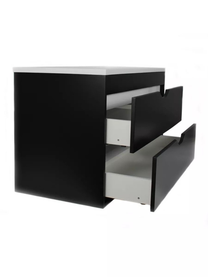 Тумба под раковину для ванной подвесная Uperwood Modul 95х44,4х55 см, чернаяатовая