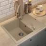 Кухонная мойка кварцевая Uperwood Quartz Premium UPD-03-02, прямоугольная, бежевая
