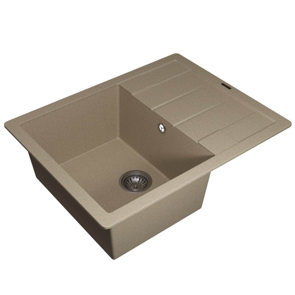 Кухонная мойка кварцевая Uperwood Quartz Premium UPD-03-02, прямоугольная, бежевая