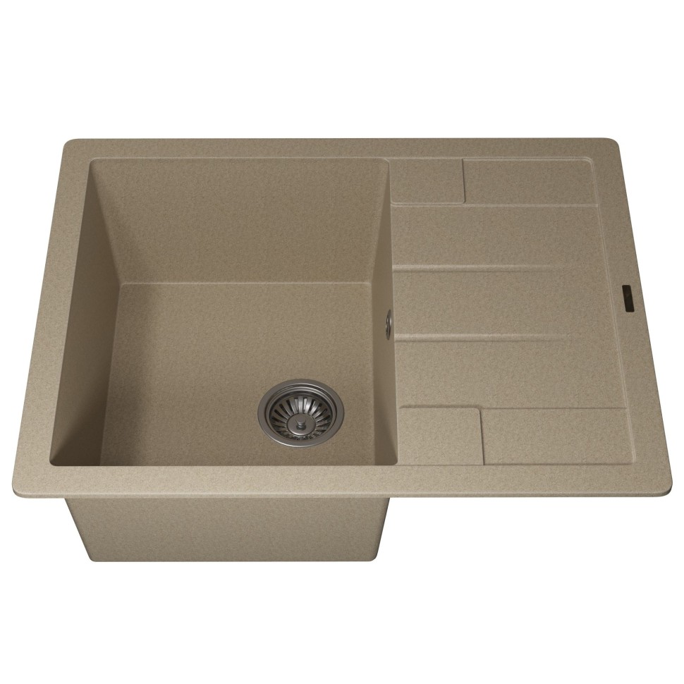 Кухонная мойка кварцевая Uperwood Quartz Premium UPD-03-02, прямоугольная, бежевая