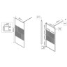 Душевая перегородка Walk-In VSW-1HC900CFB, 900*2000, черный, стекло прозрачное/рифленое