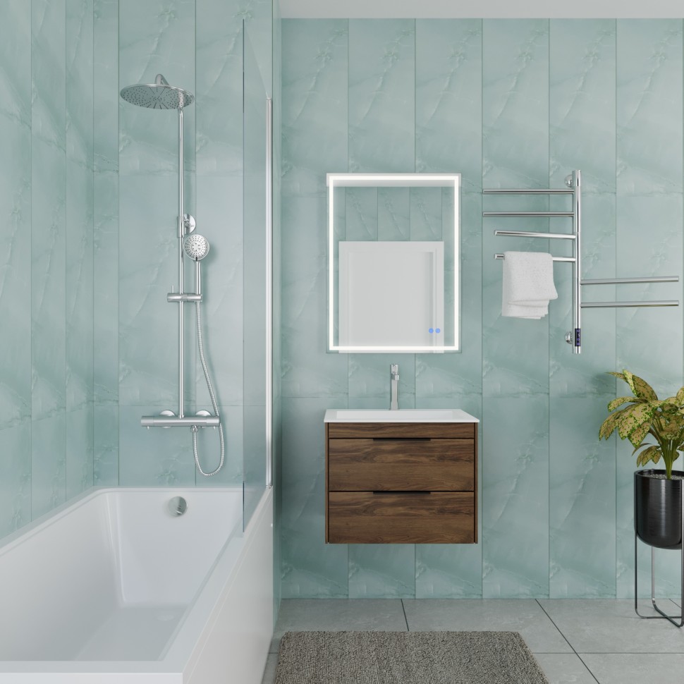 Ванна акриловая Vincea VBT-2G170-FR с каркасом 1700*700*470, пристенная, цвет белый