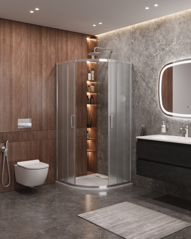 Душевой уголок CEZARES MOLVENO-R-2-90-P-Cr