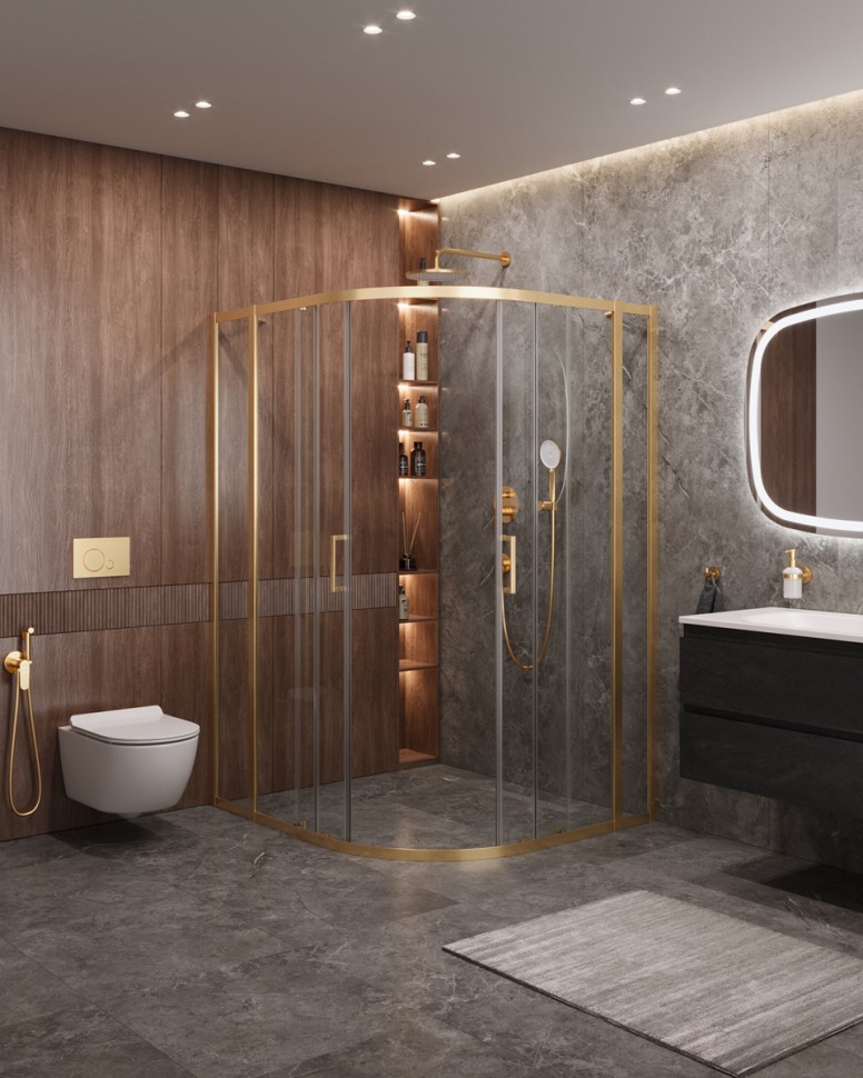 Душевой уголок CEZARES MOLVENO-RH-22-130/120-C-BORO-IV