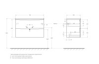 База под раковину подвесная BelBagno MARINO-CER-MINI-800-2C-SO-NL-P