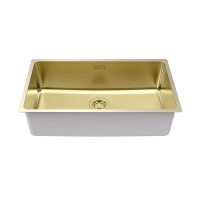 Мойка YUNI 76 UNI, нерж. сталь, YU76-LG, светлое золото, 760х440мм, Paulmark