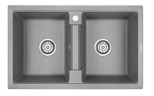 Мойка TANDEM 80/2, IT-GRANIT, PM238150-GRM, серый металлик, 810х500 мм, Paulmark