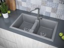 Мойка TANDEM 80/2, IT-GRANIT, PM238150-GRM, серый металлик, 810х500 мм, Paulmark