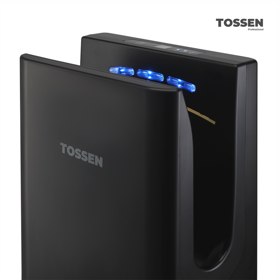 TOSSEN DH 1615 PB - погружная сушилка для рук (коллекция «Матовый чёрный»)  