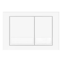 Кнопка смыва для унитаза Veconi Square VFS-WH, 150х220х13, пластик, белый
