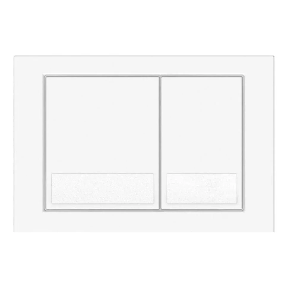 Кнопка смыва для унитаза Veconi Square VFS-WH, 150х220х13, пластик, белый