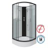 Душевая кабина Niagara Classic NG-6703-14BK (80х80х200) средний поддон(26см),черный,стекло прозрачное,4 места