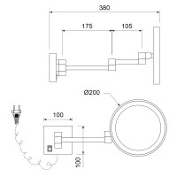 Зеркало с подсветкой Timo Luiro 18474/00 хром