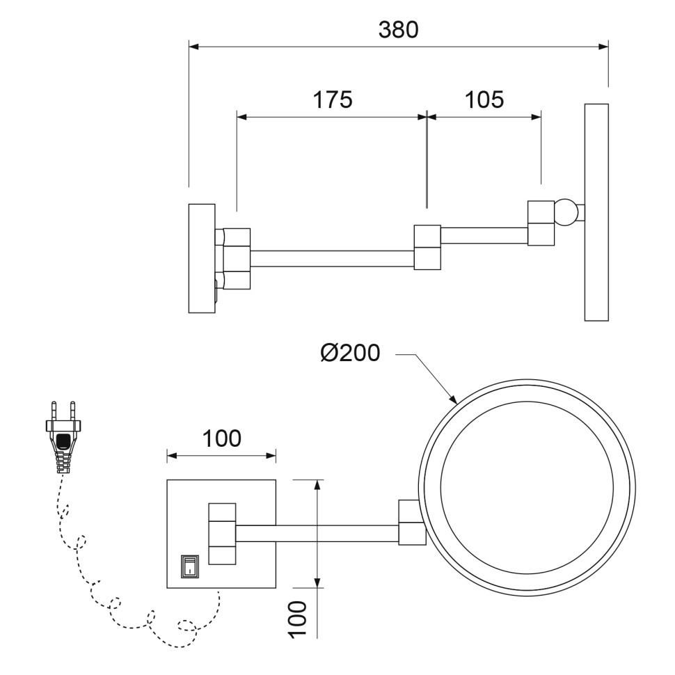 Зеркало с подсветкой Timo Luiro 18474/00 хром