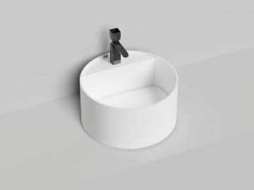 Раковина накладная ARMONIA ROUND TOP 02 без отверстия под смеситель 450х450х250 S-Sense Глянцевое