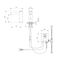 Смеситель для раковины сенсорный Timo Saona 2313/18F черное золото