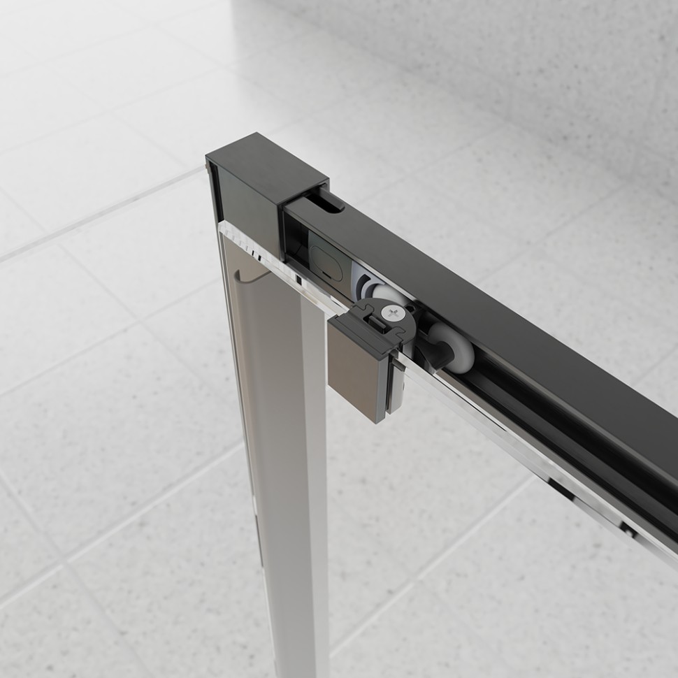 Душевой угол Veconi Evo 100SP GR 1700х1200x1950, графит брашинг, тонированное стекло