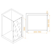 Душевая перегородка RGW WA-002 (Прозрачное, 1000)