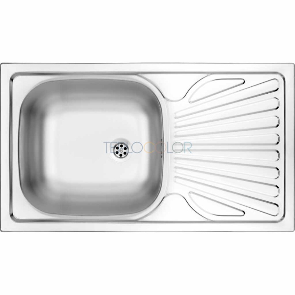 Стальная мойка, 1-чаша с осушкой