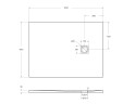Душевой поддон из искусственного мрамора в комплекте с сифоном BelBagno UNO TRAY-MR-UNO-AH-120/90-35-NERO-CR