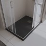 Душевой поддон из искусственного мрамора в комплекте с сифоном BelBagno UNO TRAY-MR-UNO-AH-120/90-35-NERO-CR