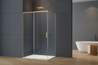 Душевой уголок Софт 2 (Soft 2) VSR-3SO29012CLG, 1200*900, брашированное золото, стекло прозрачное