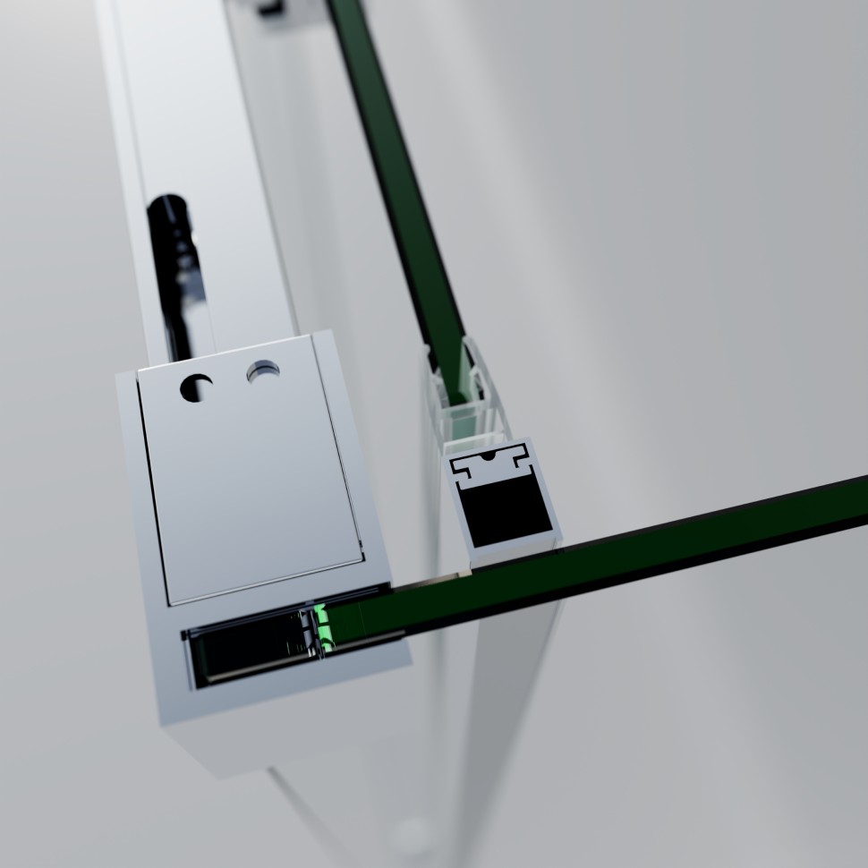 Душевой уголок Софт 2 (Soft 2) VSR-3SO29012CLG, 1200*900, брашированное золото, стекло прозрачное