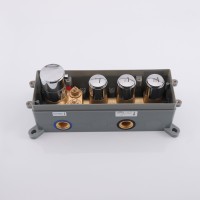 Встраиваемый смеситель для душа VSCV-433TGM трехфункциональный, термостатический, вороненая сталь
