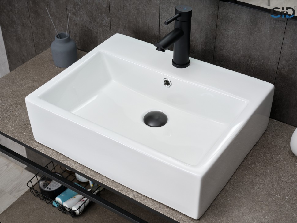 Раковина Gid N9153 51215 накладная белая 53x41x15