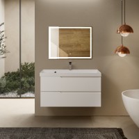 AQM900310WH &quot;S3&quot; тумба под умывальник подвесная 100 см., цвет белый глянец.