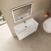 AQM900310WH &quot;S3&quot; тумба под умывальник подвесная 100 см., цвет белый глянец.