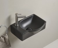 Раковина Gid Bm9276R 62205R подвесная черная матовая 40.5x28x14