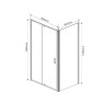 Душевой уголок Intra VSR-1I809090CL, 800/900*900, хром, стекло прозрачное