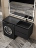 Раковина над стиральной машиной Uperwood Cosmos Quartz 120 см, правая, крыло слева, уголь