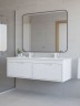Тумба под двойную раковину Uperwood Modul 120 см, подвесная,атовая, белая