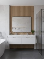 Тумба под двойную раковину Uperwood Modul 120 см, подвесная,атовая, белая