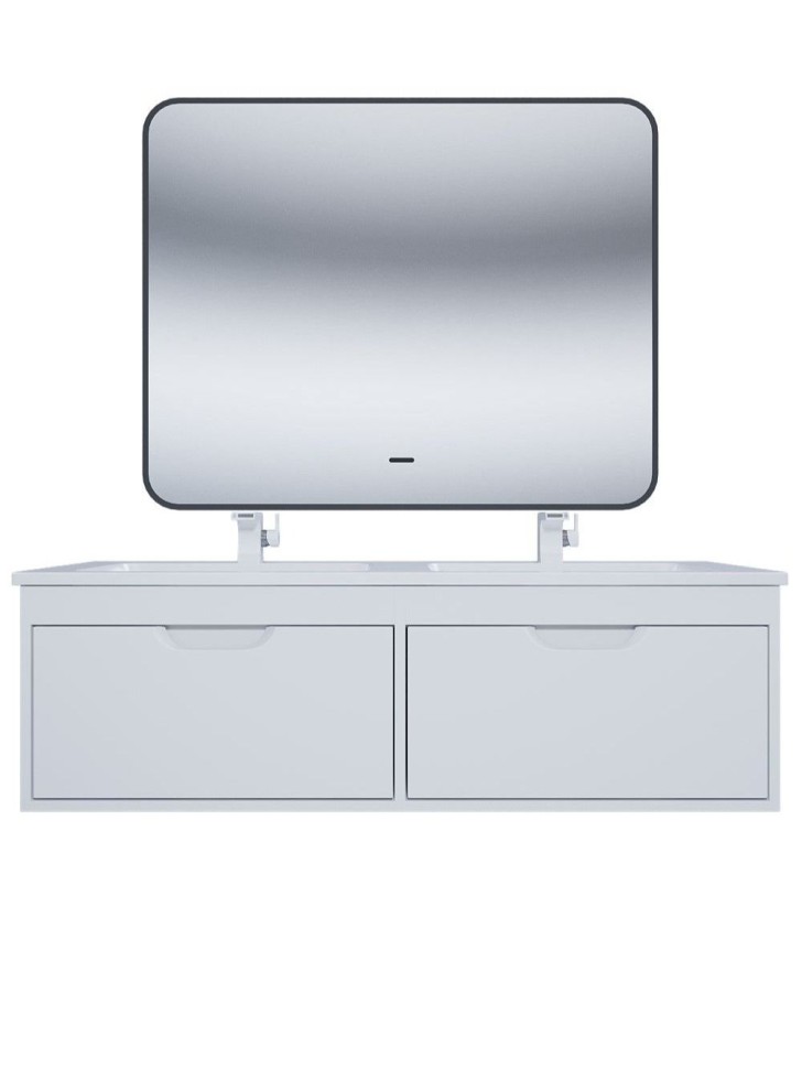 Тумба под двойную раковину Uperwood Modul 120 см, подвесная,атовая, белая