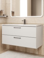 Тумба под раковину Uperwood Foster NEW 100 см, подвесная, белая