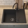 Кухонная мойка кварцевая Uperwood Quartz Premium UPD-03-04, прямоугольная, черная