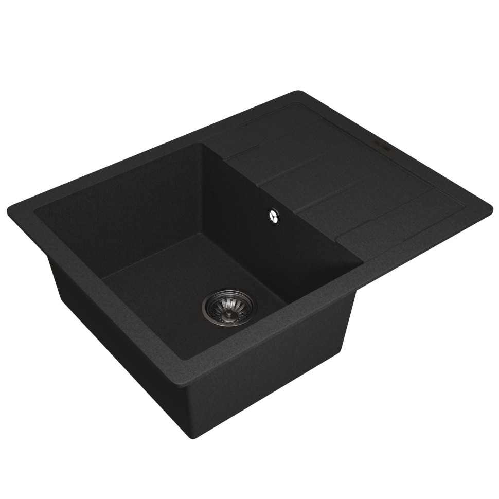 Кухонная мойка кварцевая Uperwood Quartz Premium UPD-03-04, прямоугольная, черная