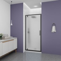 Душевая дверь Veconi Ottimo P30 B, 900x1900, черный матовый, стекло матовое