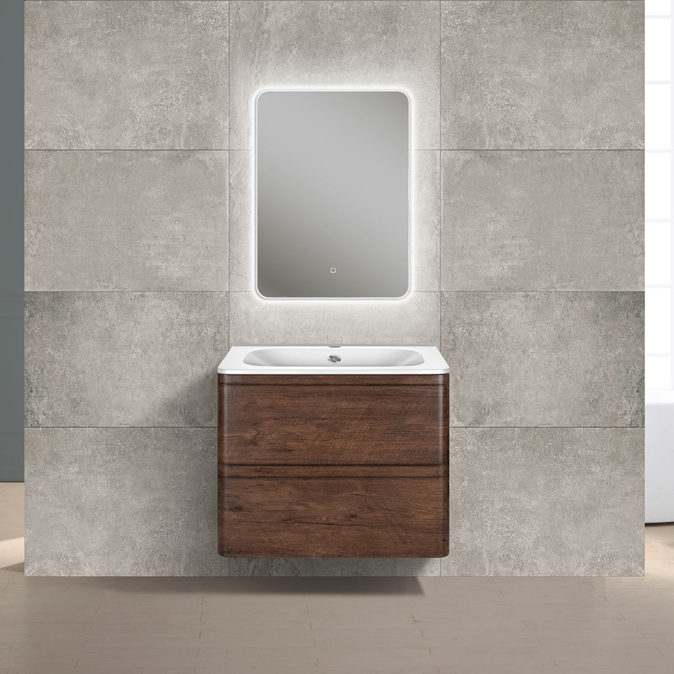 База под раковину Vico 600 подвесная, 2 выкатных ящика soft close, R.Wood