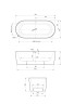 Акриловая ванна CEZARES METAURO-INT-Central-180-80-60-G-W-MATT