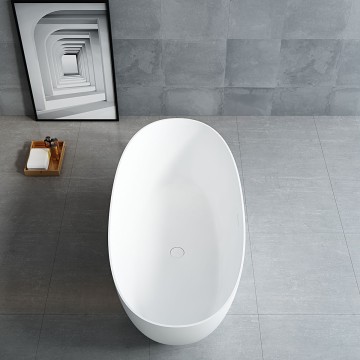 Ванна Солид Серфейс (Solid Surface) Vincea VBT-6S01MW, 1700*750*550, белый матовый, щелевой перелив