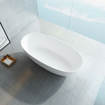Ванна Солид Серфейс (Solid Surface) Vincea VBT-6S01MW, 1700*750*550, белый матовый, щелевой перелив