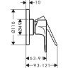 Смеситель для ванны Hansgrohe Rebris S (72649670) внешняя часть, черный хром матовый