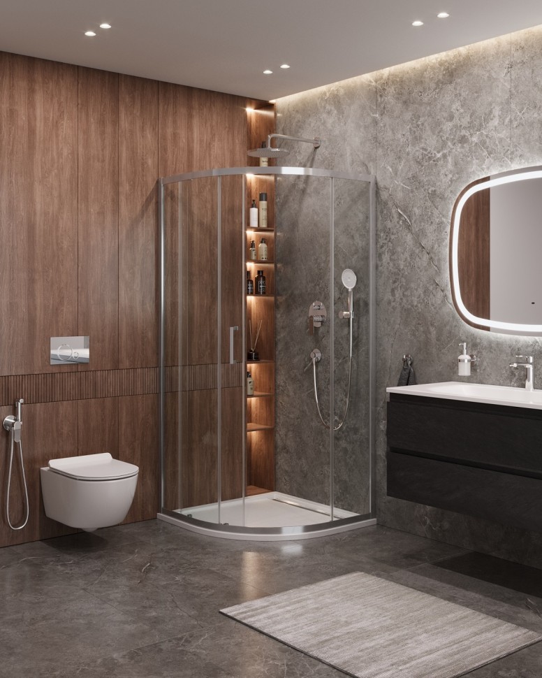 Душевой уголок CEZARES MOLVENO-R-1-100-C-Cr-IV