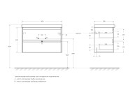База под раковину подвесная BelBagno KRAFT 39-800/390-2C-SO-RNN Rovere Nebrasca Nature