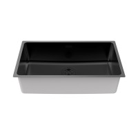 Мойка YUNI 76 UNI, нерж. сталь, YU76-MBN, матовый черный NANO-PVD, 760х440мм, Paulmark